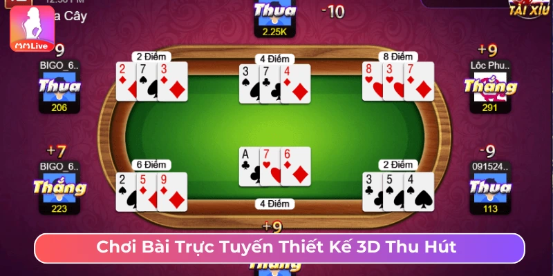 Hệ thống game bài cuốn hút người chơi bởi thiết kế 3D bắt mắt
