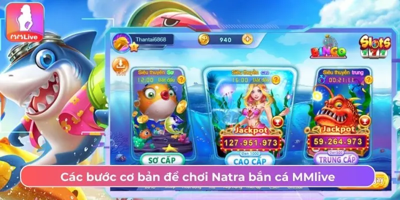 Các bước cơ bản để chơi Natra bắn cá MMlive