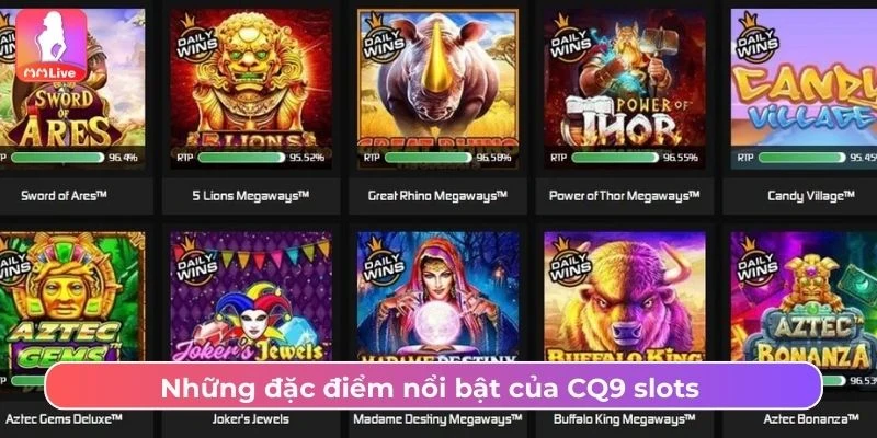 Những đặc điểm nổi bật của CQ9 slots 